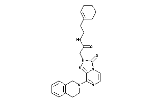 Image of N-(2-cyclohexen-1-ylethyl)-2-[8-(3,4-dihydro-1H-isoquinolin-2-yl)-3-keto-[1,2,4]triazolo[4,3-a]pyrazin-2-yl]acetamide