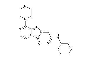 N-cyclohexyl-2-(3-keto-8-thiomorpholino-[1,2,4]triazolo[4,3-a]pyrazin-2-yl)acetamide