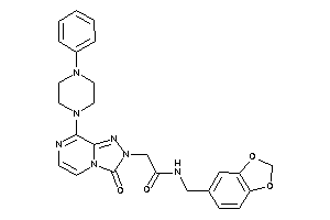 Image of 2-[3-keto-8-(4-phenylpiperazino)-[1,2,4]triazolo[4,3-a]pyrazin-2-yl]-N-piperonyl-acetamide