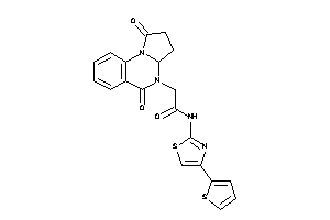 2-(1,5-diketo-3,3a-dihydro-2H-pyrrolo[1,2-a]quinazolin-4-yl)-N-[4-(2-thienyl)thiazol-2-yl]acetamide