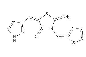 Image of 2-methylene-5-(1H-pyrazol-4-ylmethylene)-3-(2-thenyl)thiazolidin-4-one