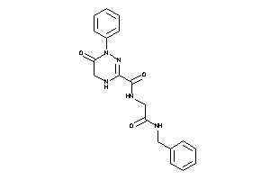 Image of N-[2-(benzylamino)-2-keto-ethyl]-6-keto-1-phenyl-4,5-dihydro-1,2,4-triazine-3-carboxamide