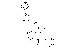 Image of 4-phenyl-1-[[3-(2-thienyl)-1,2,4-oxadiazol-5-yl]methylthio]-[1,2,4]triazolo[4,3-a]quinazolin-5-one