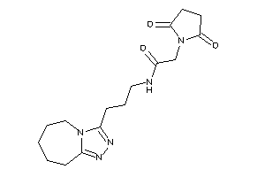 Image of 2-succinimido-N-[3-(6,7,8,9-tetrahydro-5H-[1,2,4]triazolo[4,3-a]azepin-3-yl)propyl]acetamide