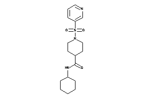 Image of N-cyclohexyl-1-(3-pyridylsulfonyl)isonipecotamide