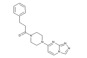 3-phenyl-1-[4-([1,2,4]triazolo[4,3-a]pyrimidin-7-yl)piperazino]propan-1-one