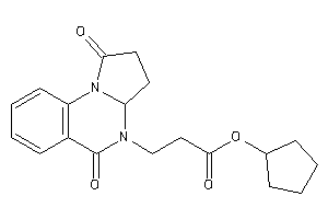 Image of 3-(1,5-diketo-3,3a-dihydro-2H-pyrrolo[1,2-a]quinazolin-4-yl)propionic Acid Cyclopentyl Ester