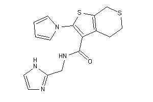 Image of N-(1H-imidazol-2-ylmethyl)-2-pyrrol-1-yl-5,7-dihydro-4H-thieno[2,3-c]thiopyran-3-carboxamide