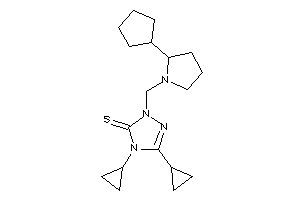 Image of 2-[(2-cyclopentylpyrrolidino)methyl]-4,5-dicyclopropyl-1,2,4-triazole-3-thione