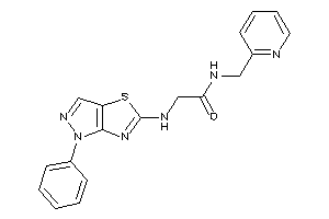 Image of 2-[(1-phenylpyrazolo[3,4-d]thiazol-5-yl)amino]-N-(2-pyridylmethyl)acetamide