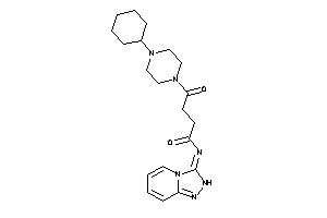 Image of 4-(4-cyclohexylpiperazino)-4-keto-N-(2H-[1,2,4]triazolo[4,3-a]pyridin-3-ylidene)butyramide