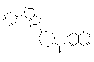 Image of [4-(1-phenylpyrazolo[3,4-d]thiazol-5-yl)-1,4-diazepan-1-yl]-(6-quinolyl)methanone