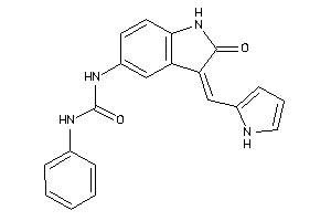 Image of 1-[2-keto-3-(1H-pyrrol-2-ylmethylene)indolin-5-yl]-3-phenyl-urea