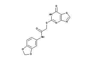N-(1,3-benzodioxol-5-yl)-2-[(7-keto-6H-thiazolo[4,5-d]pyrimidin-5-yl)thio]acetamide