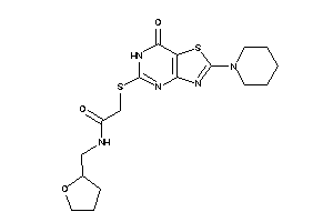 2-[(7-keto-2-piperidino-6H-thiazolo[4,5-d]pyrimidin-5-yl)thio]-N-(tetrahydrofurfuryl)acetamide