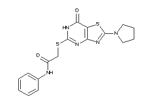 2-[(7-keto-2-pyrrolidino-6H-thiazolo[4,5-d]pyrimidin-5-yl)thio]-N-phenyl-acetamide