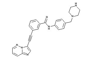 Image of 3-(2-imidazo[2,1-f]pyridazin-3-ylethynyl)-N-[4-(piperazinomethyl)phenyl]benzamide