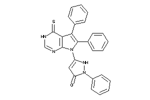 Image of 5-(5,6-diphenyl-4-thioxo-3H-pyrrolo[2,3-d]pyrimidin-7-yl)-2-phenyl-3-pyrazolin-3-one
