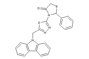 3-[5-(carbazol-9-ylmethyl)-1,3,4-oxadiazol-2-yl]-2-phenyl-thiazolidin-4-one