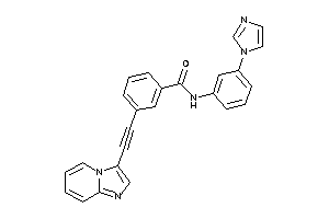 Image of 3-(2-imidazo[1,2-a]pyridin-3-ylethynyl)-N-(3-imidazol-1-ylphenyl)benzamide