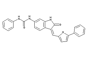 Image of 1-[2-keto-3-[(5-phenyl-2-furyl)methylene]indolin-6-yl]-3-phenyl-urea