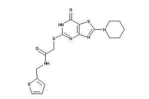 2-[(7-keto-2-piperidino-6H-thiazolo[4,5-d]pyrimidin-5-yl)thio]-N-(2-thenyl)acetamide