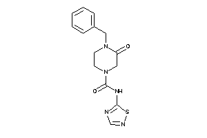 4-benzyl-3-keto-N-(1,2,4-thiadiazol-5-yl)piperazine-1-carboxamide