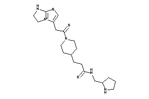 3-[1-[2-(6,7-dihydro-5H-imidazo[2,1-b]thiazol-4-ium-3-yl)acetyl]-4-piperidyl]-N-(pyrrolidin-2-ylmethyl)propionamide