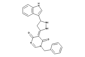 Image of 1-benzyl-5-[5-(1H-indol-3-yl)pyrazolidin-3-ylidene]pyrimidine-4,6-quinone