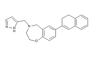 7-(3,4-dihydronaphthalen-2-yl)-4-(1H-pyrazol-5-ylmethyl)-3,5-dihydro-2H-1,4-benzoxazepine