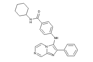 Image of N-cyclohexyl-4-[(2-phenylimidazo[1,2-a]pyrazin-3-yl)amino]benzamide