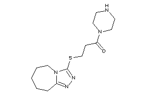 Image of 1-piperazino-3-(6,7,8,9-tetrahydro-5H-[1,2,4]triazolo[4,3-a]azepin-3-ylthio)propan-1-one