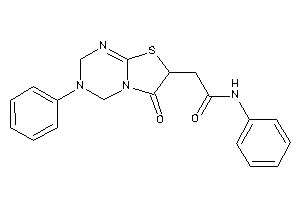 Image of 2-(6-keto-3-phenyl-2,4-dihydrothiazolo[3,2-a][1,3,5]triazin-7-yl)-N-phenyl-acetamide