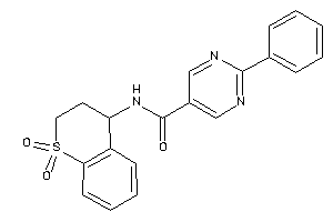 Image of N-(1,1-diketo-3,4-dihydro-2H-thiochromen-4-yl)-2-phenyl-pyrimidine-5-carboxamide