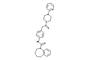 Image of N-[4-[2-keto-2-[4-(2-pyridyl)piperazino]ethyl]phenyl]-2,3,4,5-tetrahydro-1-benzazepine-1-carboxamide