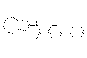 2-phenyl-N-(5,6,7,8-tetrahydro-4H-cyclohepta[d]thiazol-2-yl)pyrimidine-5-carboxamide