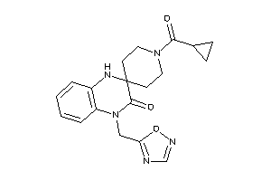Image of 1'-(cyclopropanecarbonyl)-1-(1,2,4-oxadiazol-5-ylmethyl)spiro[4H-quinoxaline-3,4'-piperidine]-2-one
