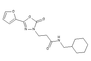 Image of N-(cyclohexylmethyl)-3-[5-(2-furyl)-2-keto-1,3,4-oxadiazol-3-yl]propionamide