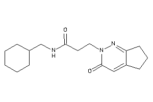 Image of N-(cyclohexylmethyl)-3-(3-keto-6,7-dihydro-5H-cyclopenta[c]pyridazin-2-yl)propionamide