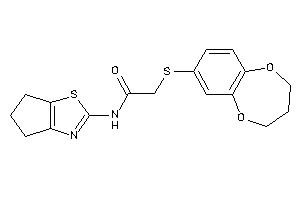 Image of 2-(3,4-dihydro-2H-1,5-benzodioxepin-7-ylthio)-N-(5,6-dihydro-4H-cyclopenta[d]thiazol-2-yl)acetamide