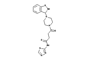 4-[4-(2,3-dihydro-1,2-benzothiazol-3-yl)piperazino]-4-keto-N-(1,3,4-thiadiazol-2-yl)butyramide