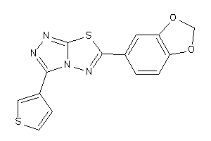6-(1,3-benzodioxol-5-yl)-3-(3-thienyl)-[1,2,4]triazolo[3,4-b][1,3,4]thiadiazole