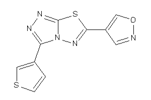 Image of 4-[3-(3-thienyl)-[1,2,4]triazolo[3,4-b][1,3,4]thiadiazol-6-yl]isoxazole