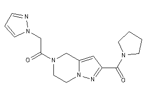 2-pyrazol-1-yl-1-[2-(pyrrolidine-1-carbonyl)-6,7-dihydro-4H-pyrazolo[1,5-a]pyrazin-5-yl]ethanone