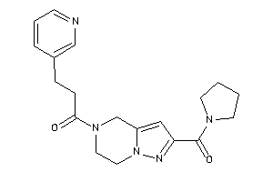 Image of 3-(3-pyridyl)-1-[2-(pyrrolidine-1-carbonyl)-6,7-dihydro-4H-pyrazolo[1,5-a]pyrazin-5-yl]propan-1-one