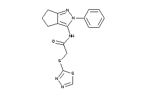 N-(2-phenyl-5,6-dihydro-4H-cyclopenta[c]pyrazol-3-yl)-2-(1,3,4-thiadiazol-2-ylthio)acetamide