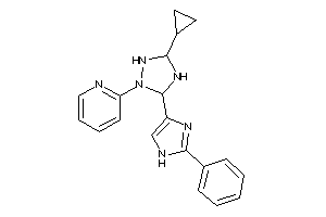 2-[3-cyclopropyl-5-(2-phenyl-1H-imidazol-4-yl)-1,2,4-triazolidin-1-yl]pyridine