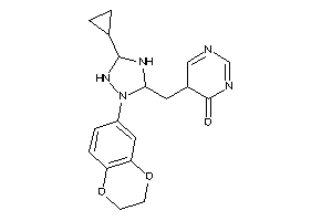 5-[[5-cyclopropyl-2-(2,3-dihydro-1,4-benzodioxin-6-yl)-1,2,4-triazolidin-3-yl]methyl]-5H-pyrimidin-4-one