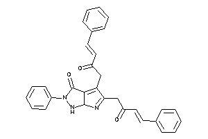 Image of 4,5-bis(2-keto-4-phenyl-but-3-enyl)-2-phenyl-1,6a-dihydropyrrolo[2,3-c]pyrazol-3-one