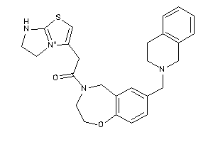 2-(6,7-dihydro-5H-imidazo[2,1-b]thiazol-4-ium-3-yl)-1-[7-(3,4-dihydro-1H-isoquinolin-2-ylmethyl)-3,5-dihydro-2H-1,4-benzoxazepin-4-yl]ethanone